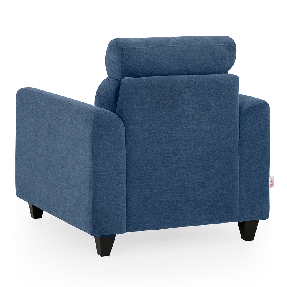 Zivo Plus Twilight Blue Fabric 1 Seater Sofa - Image 8
