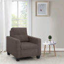 Ease Saddle Brown Fabric 1 seater sofa