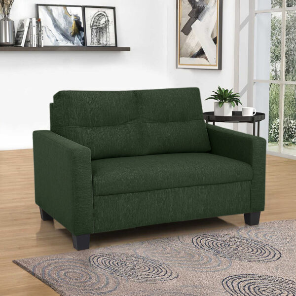 Ease Green Fabric 2 Seater Sofa