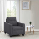 Ease Grey Fabric 1 seater sofa