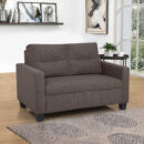 Ease Saddle Brown Fabric 2 Seater Sofa