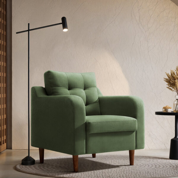 Ease Plus Green Fabric 1 seater sofa