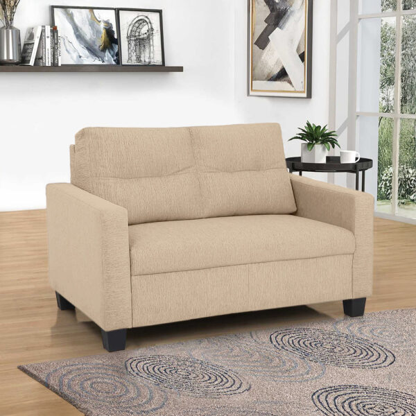 Ease Beige Fabric 2 Seater Sofa