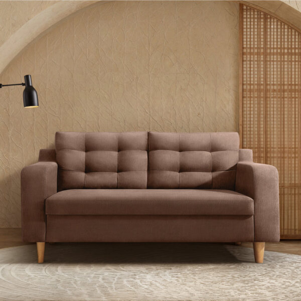 Ease Plus Brown Fabric 2 seater sofa