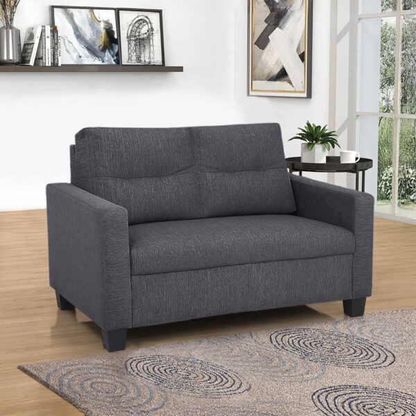 Ease Grey Fabric 2 Seater Sofa