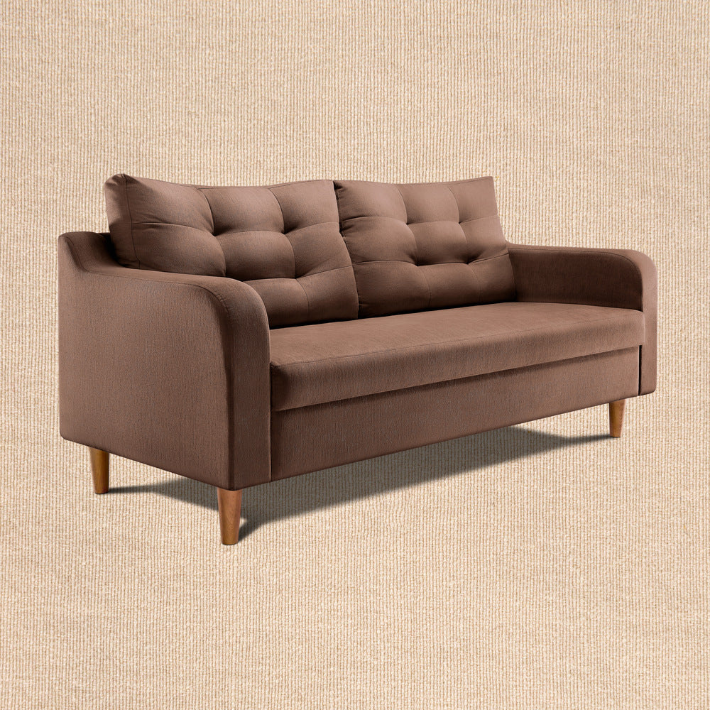 Ease Plus Brown Fabric 3 seater sofa - Image 3