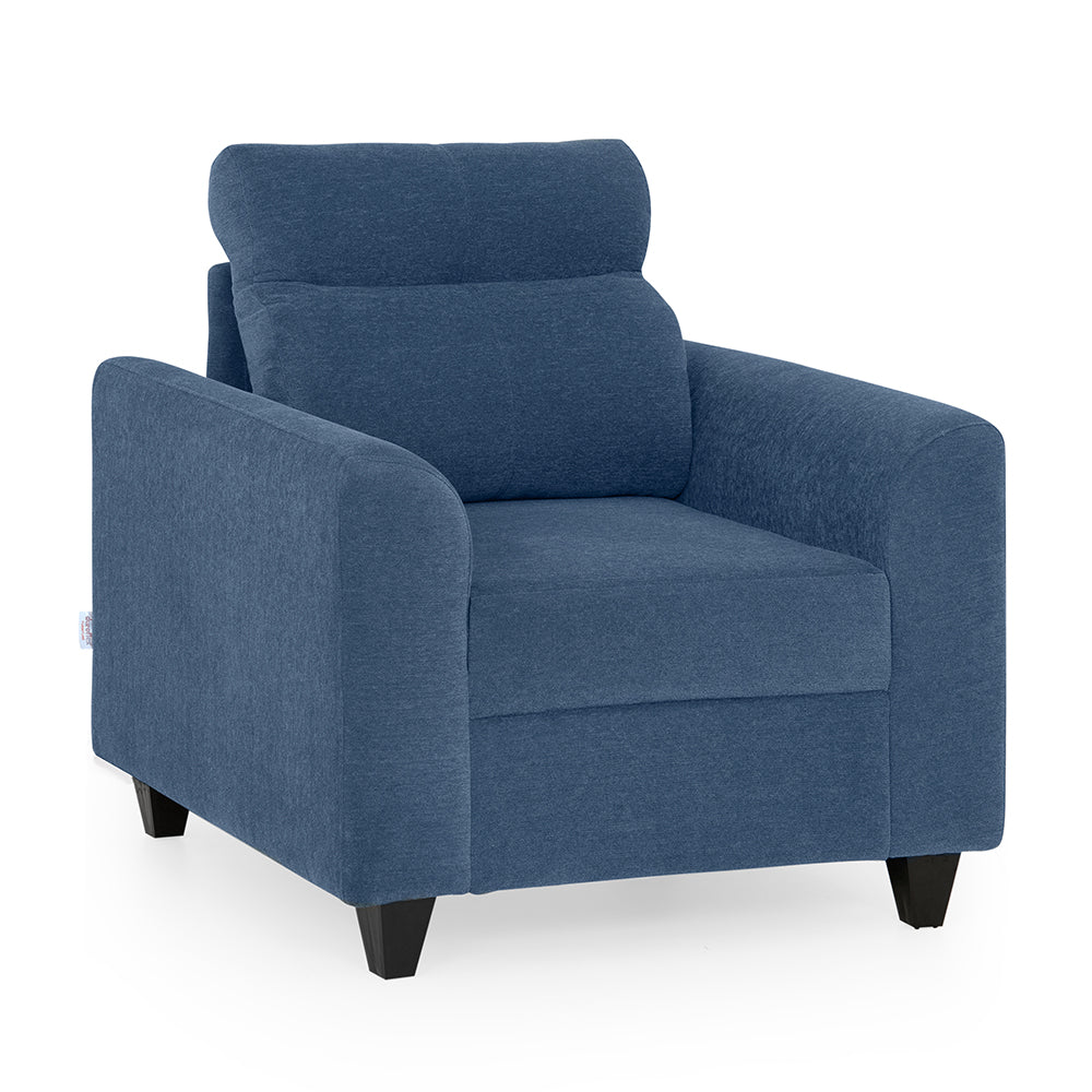 Zivo Plus Twilight Blue Fabric 1 Seater Sofa - Image 3