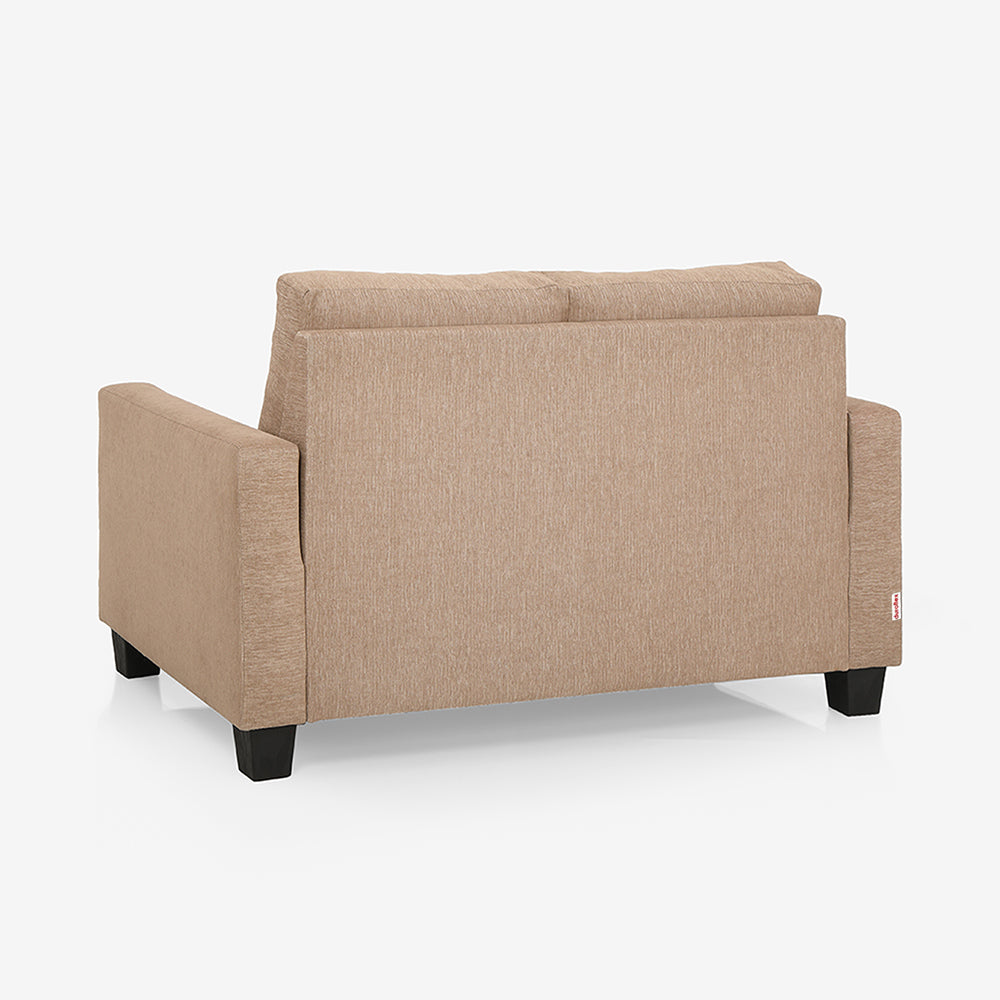 Ease Brown Fabric 2 Seater Sofa - Image 9