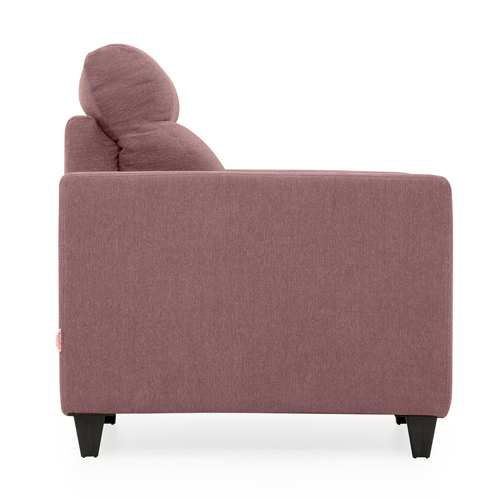 Zivo Plus Dusky Pink Fabric 1 seater Sofa - Image 8