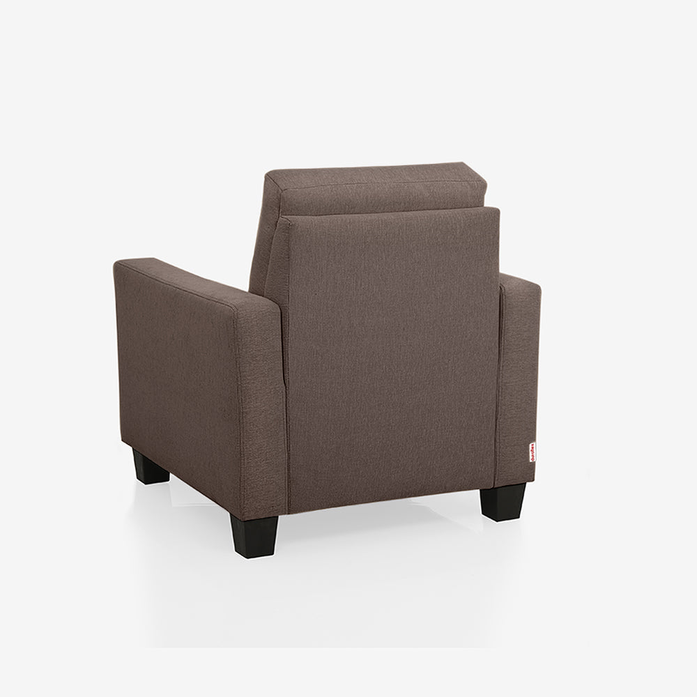 Ease Saddle Brown Fabric 1 seater sofa - Image 8
