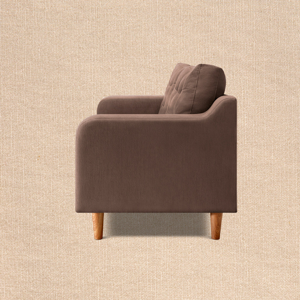 Ease Plus Brown Fabric 3 seater sofa - Image 6