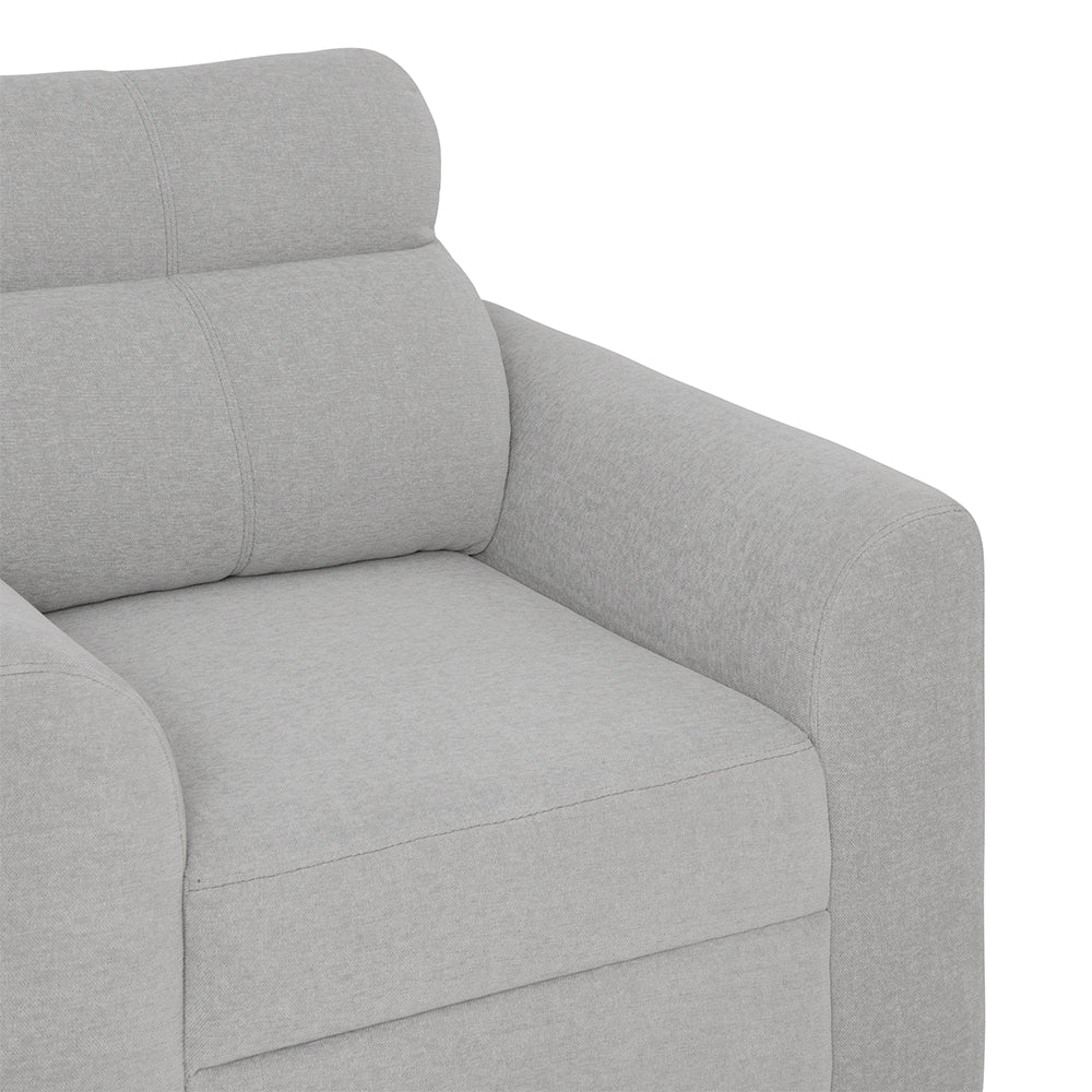Zivo Plus Cloudy Gray Fabric 1 Seater Sofa - Image 5