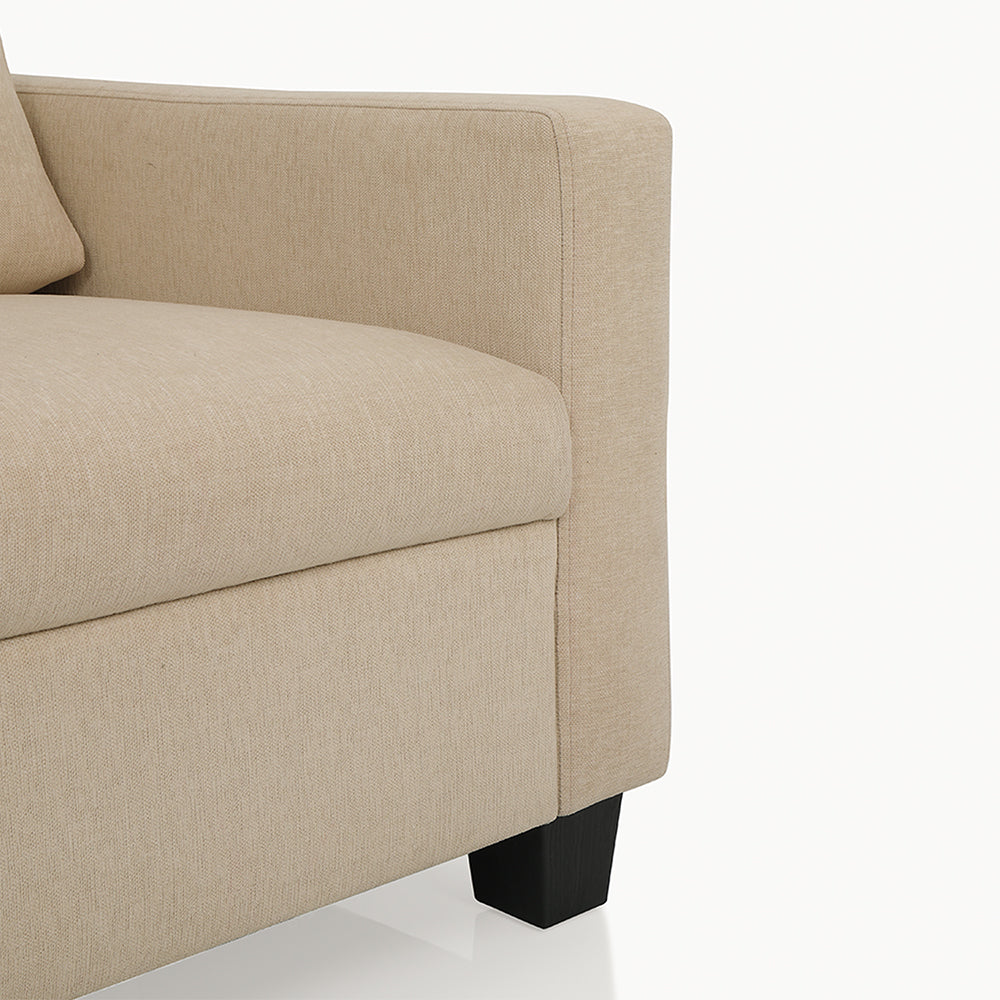 Ease Beige Fabric 2 Seater Sofa - Image 5