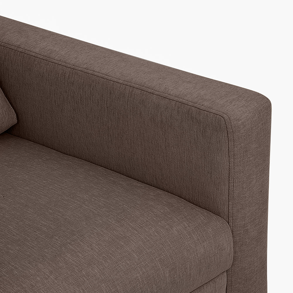 Ease Saddle Brown Fabric 1 seater sofa - Image 6