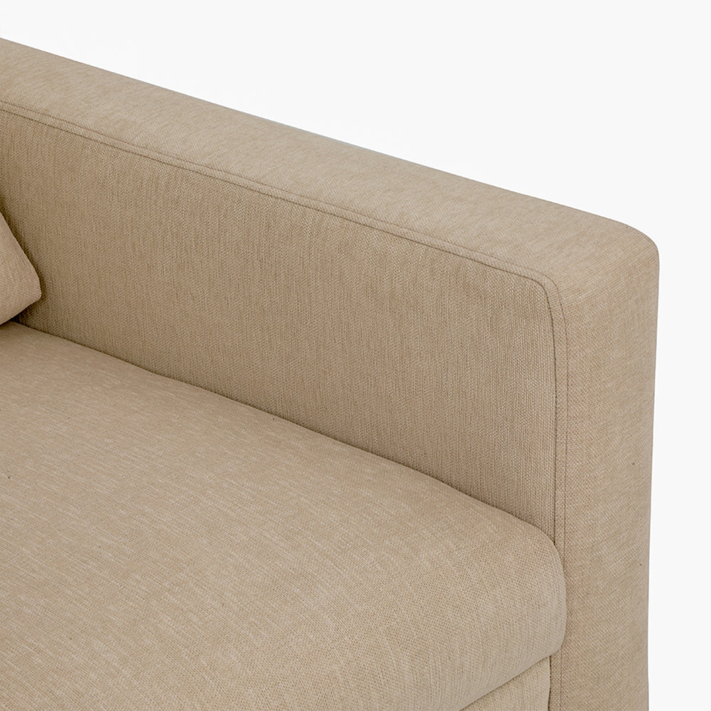 Ease Beige Fabric 2 Seater Sofa - Image 6