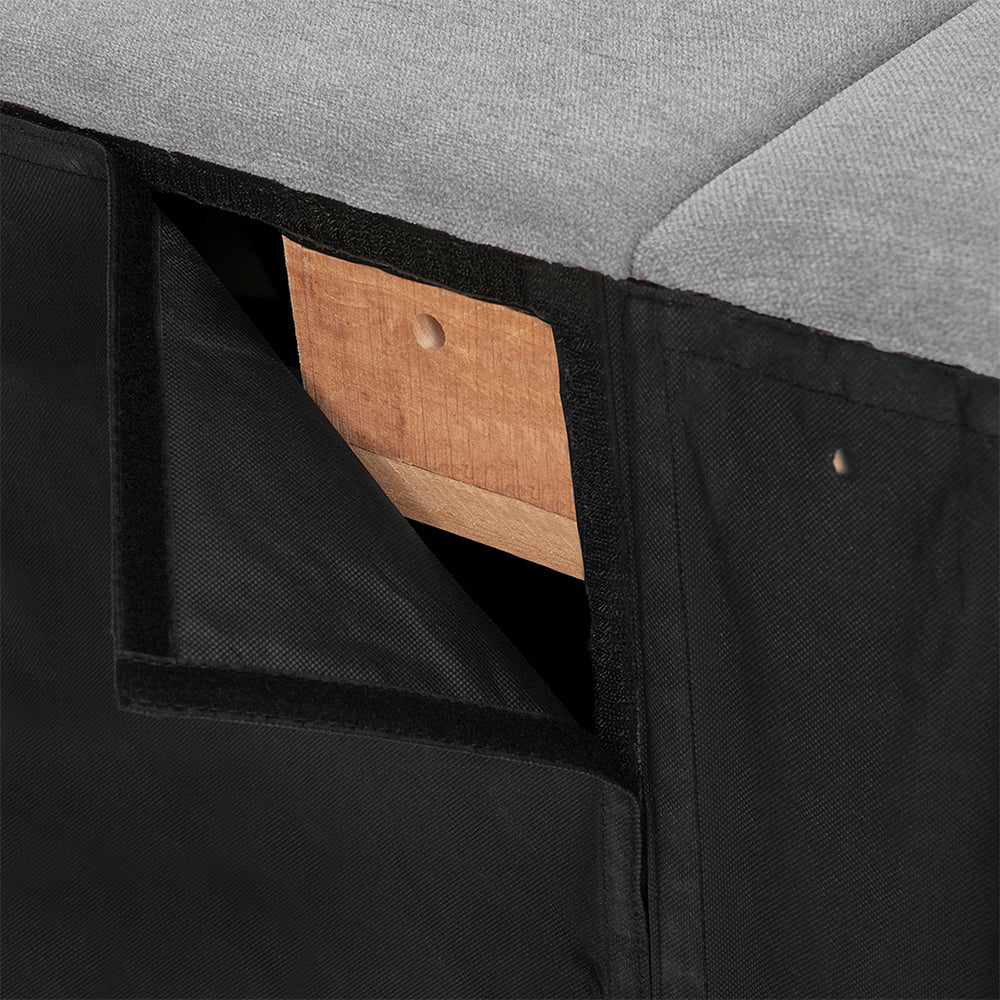 Zivo Plus Cloudy Gray Fabric 1 Seater Sofa - Image 7