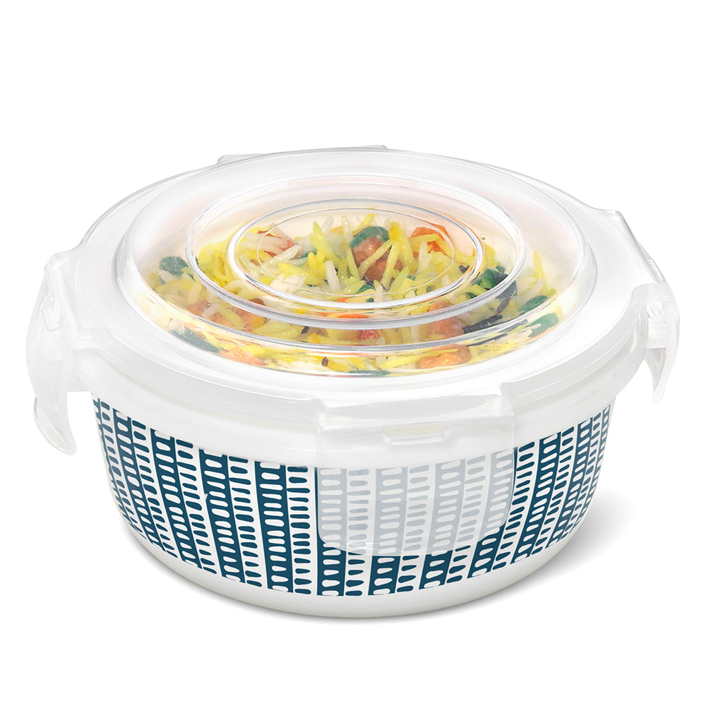 Larah Opalware, Helix Klip N Store Round Container - Image 2