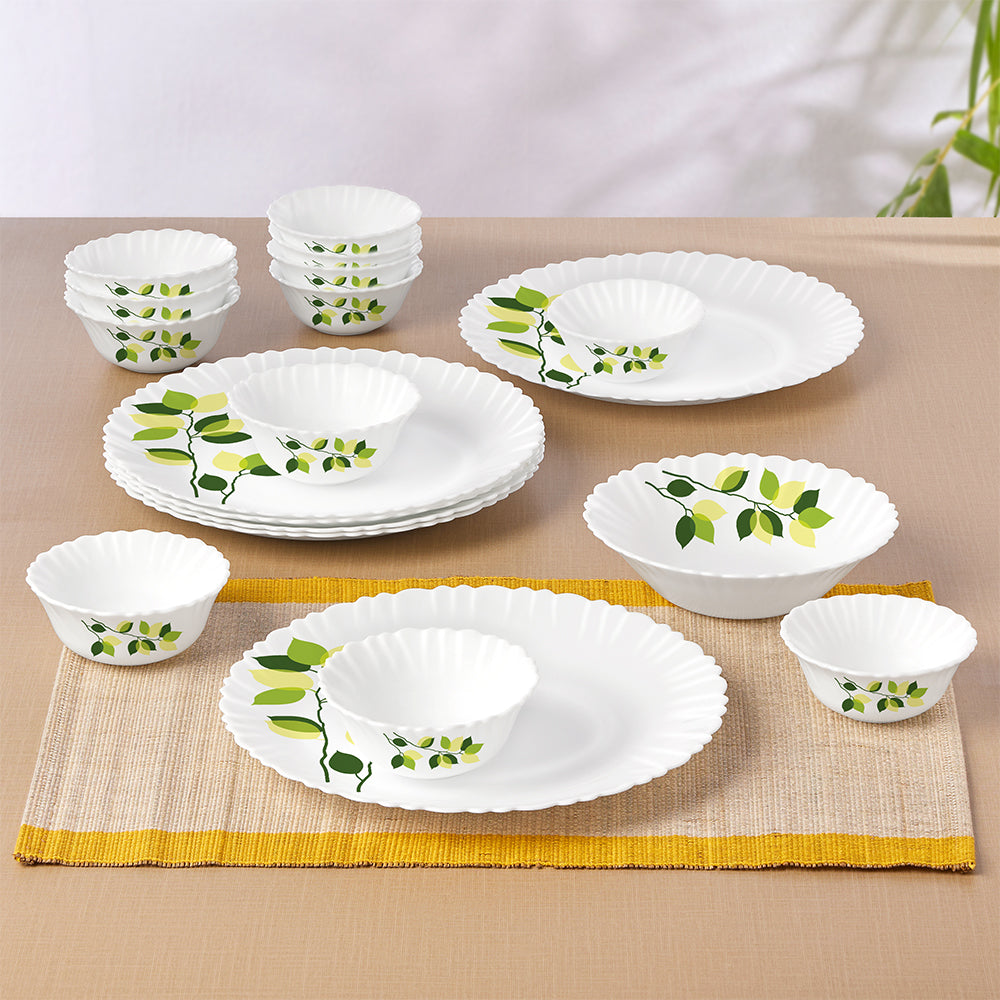 Larah Green Leaves 19 pc Dinner Set - Image 2