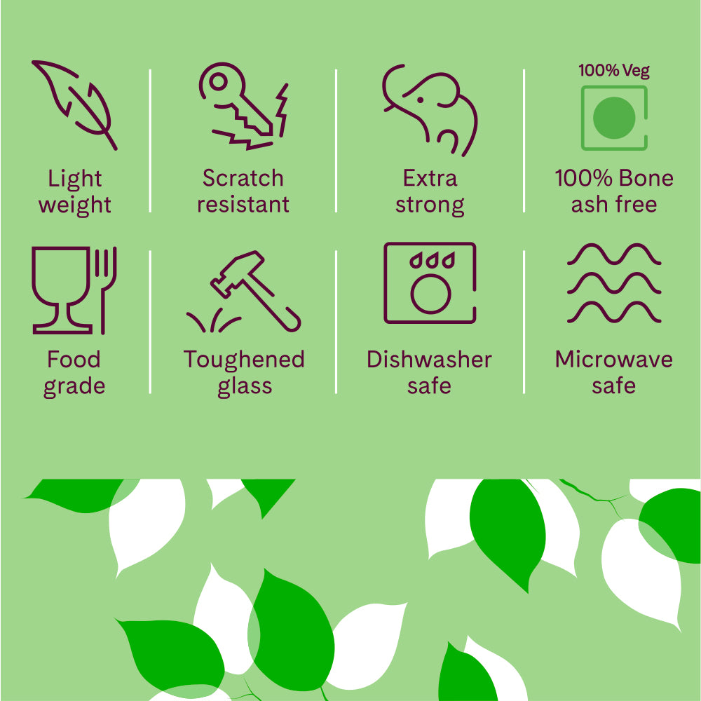 Larah Green Leaves 19 pc Dinner Set - Image 9