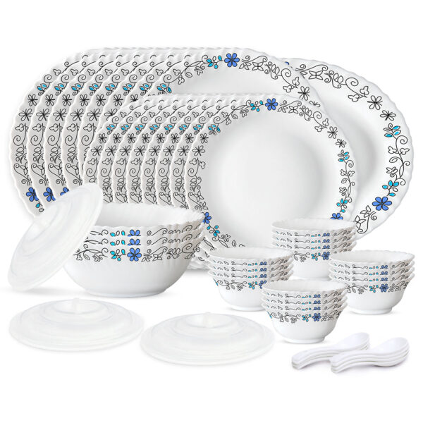 Larah Blue Iris 47 pc Dinner Set