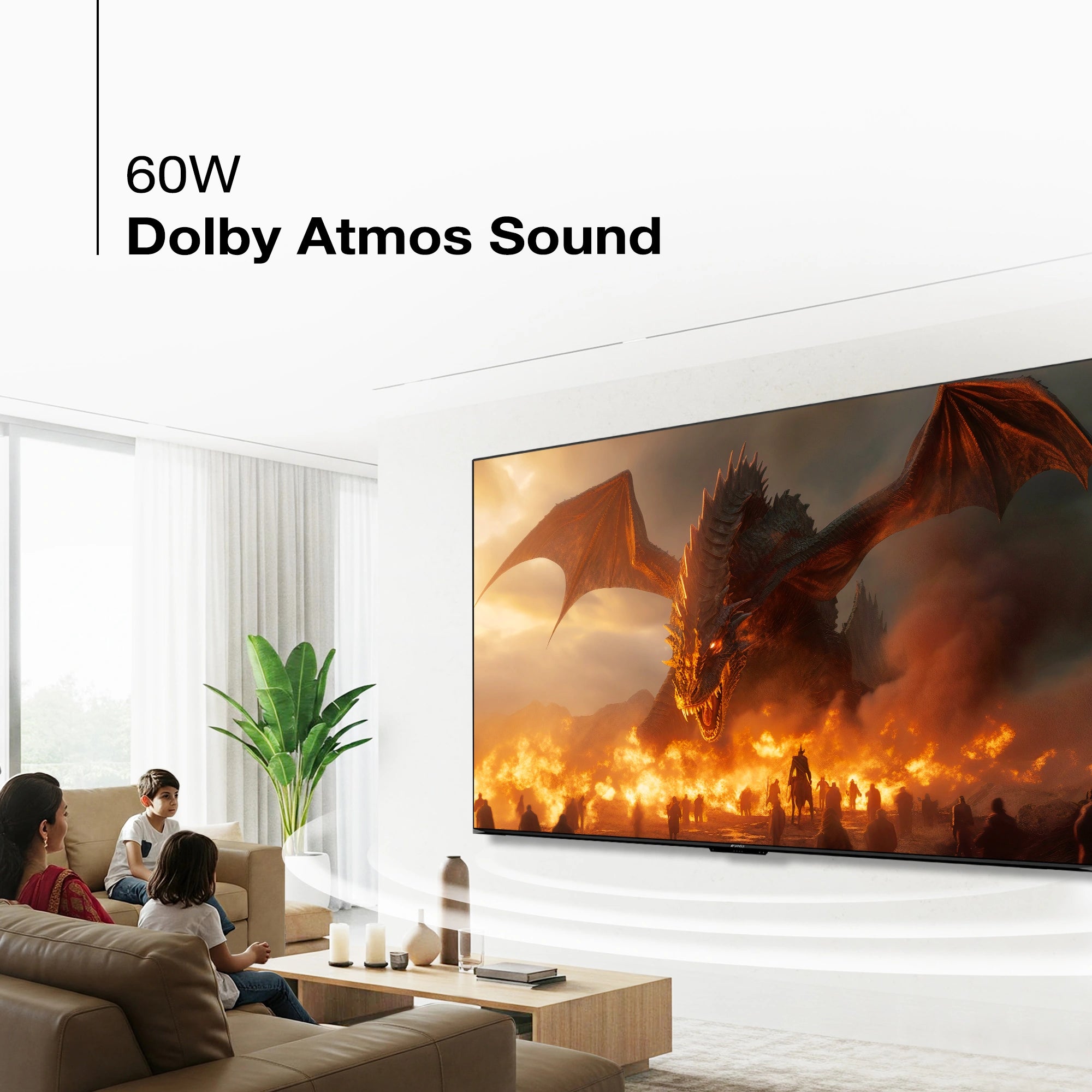 Sansui 254 cm (100) 4K Smart TV with QLED+ Display, Google TV with Dolby Vision, Dolby Atmos & 120 Hz Refresh Rate (JSW100GSQLEDFF) - Image 4