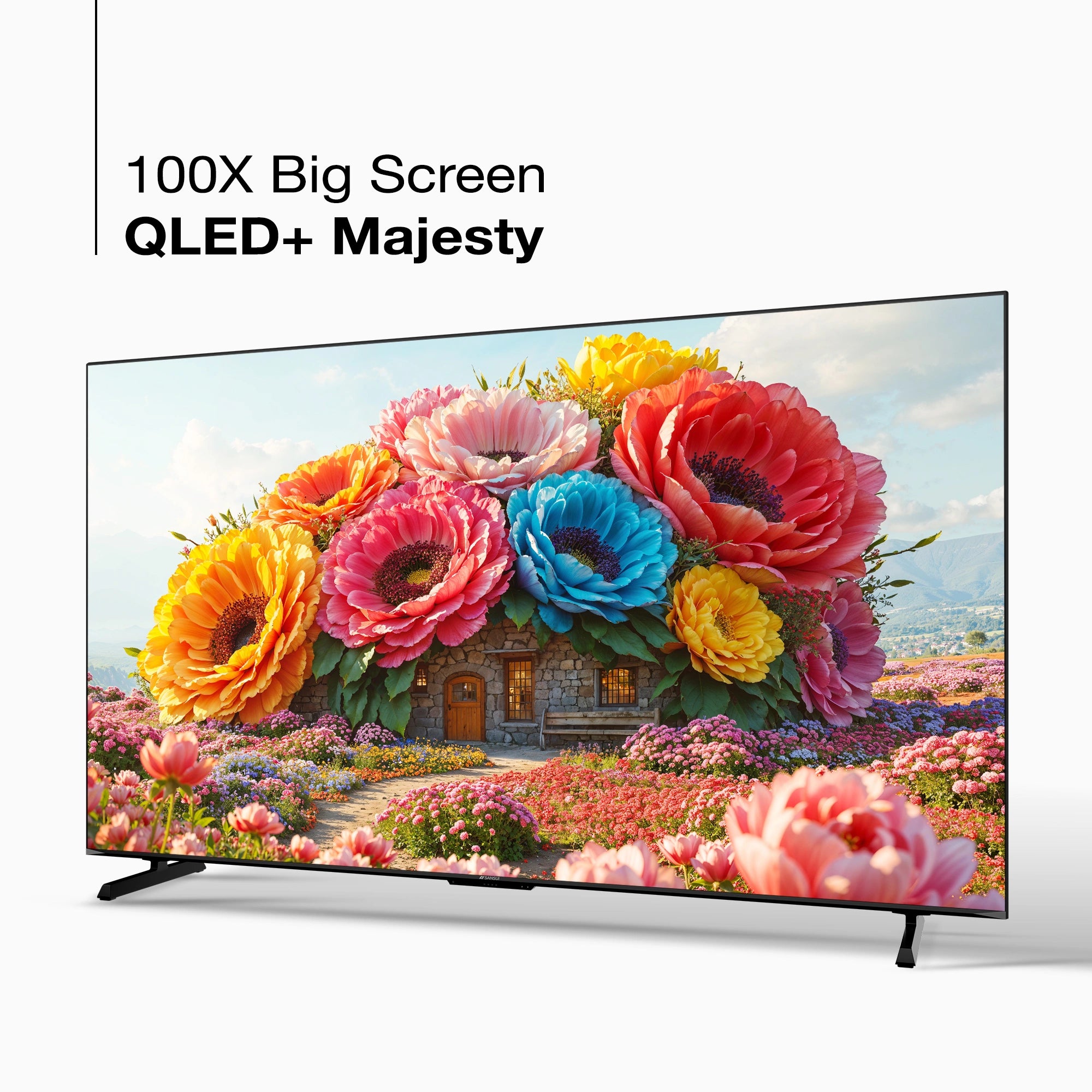 Sansui 254 cm (100) 4K Smart TV with QLED+ Display, Google TV with Dolby Vision, Dolby Atmos & 120 Hz Refresh Rate (JSW100GSQLEDFF) - Image 2