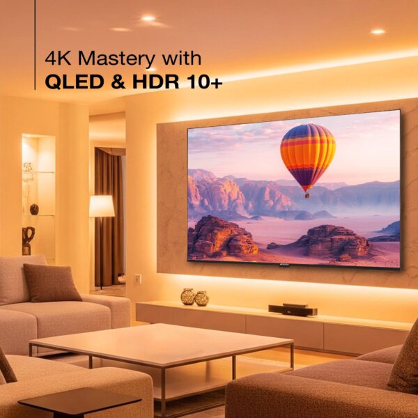 Sansui 190 cm (75) Google TV QLED (4K), HDR10+, HSR 120 Hz with Dolby Vision, Dolby Atmos & 30W Box Speaker (JSW75UG23QF)