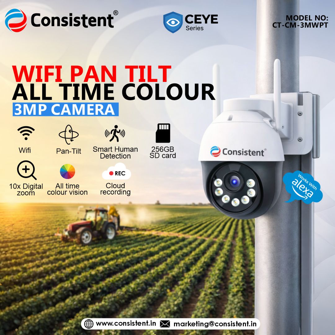 Consistent 3MP Wi-Fi Mini PT Camera CEYE Series || CT-CM-3MWPT