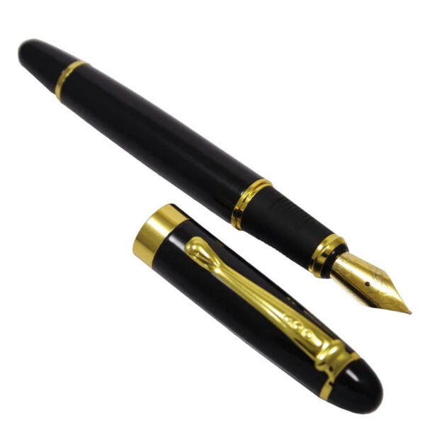 Luxury Fountain Pen with Gold Clip – Black Body