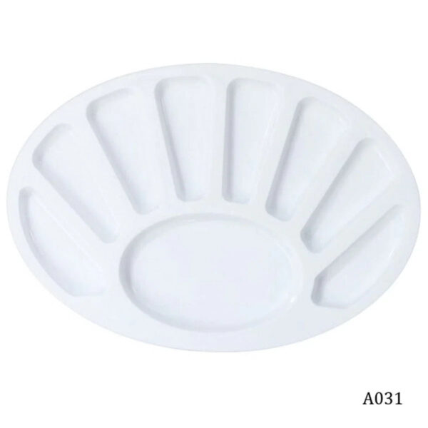 Colour mixing plate Rectangle box (Compartment style)- Open Dish