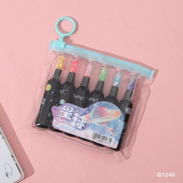 Planet Wine Bottle Highlighters - 6 Piece Set with Pouch