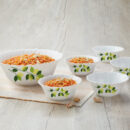 Larah Green Leaves Pudding Set, 7 pc (Mini)