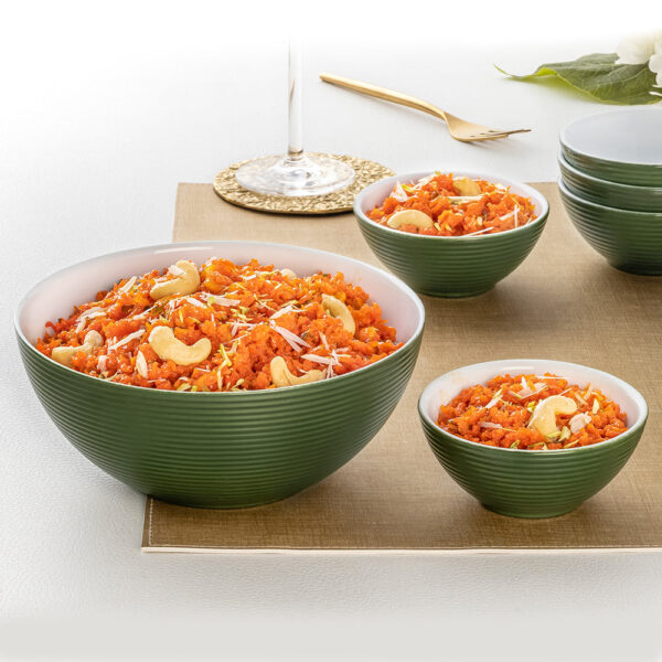 Larah Olive Green Pudding Set, 7 pc (Mini)