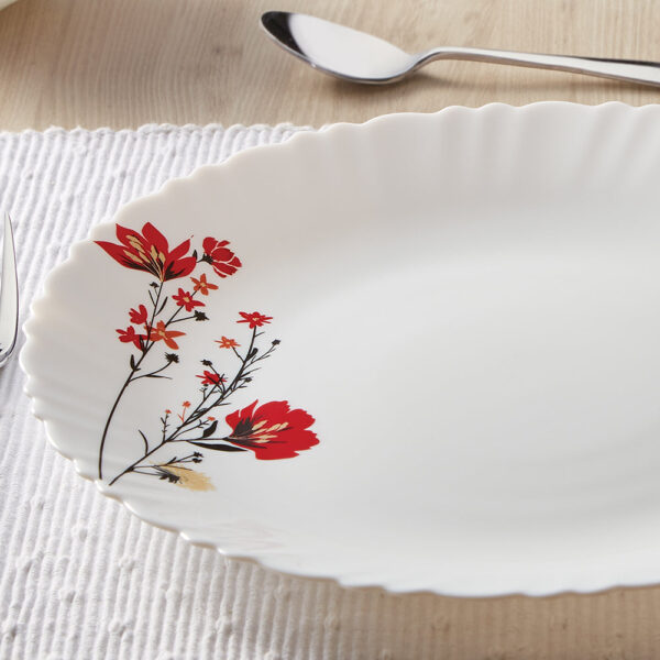 Larah Chrys Red Dinner Set, 33 pc