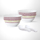Larah Elega Soup Bowl w Spoon, 12 pc Set