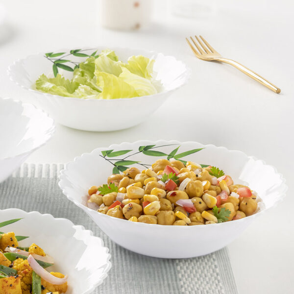 Larah Bamboo Leaves Multipurpose Bowl, 2 pc Set