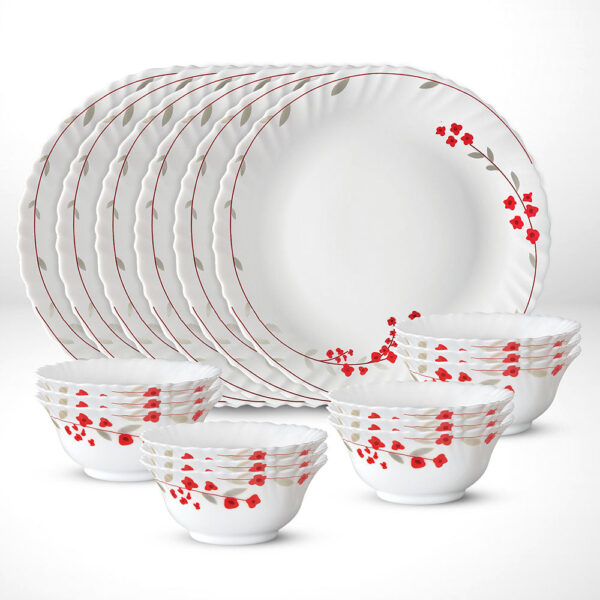 Larah Verona Thali Set, 6 Plates + 12 Bowls