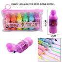 Fancy Highlighter 6Pcs Soda Bottle