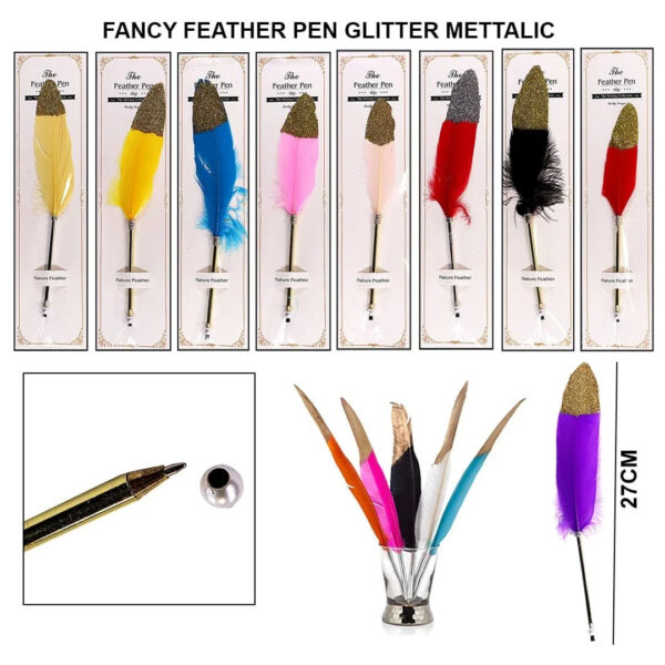 Feather Pen Glitter Metallic