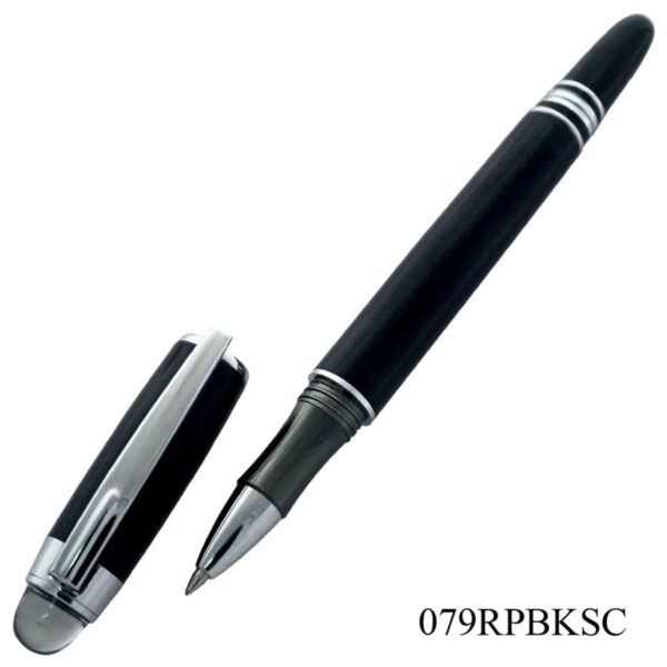 Roller Pen Black Silver Clip - A Sleek and Stylish Writing Companion